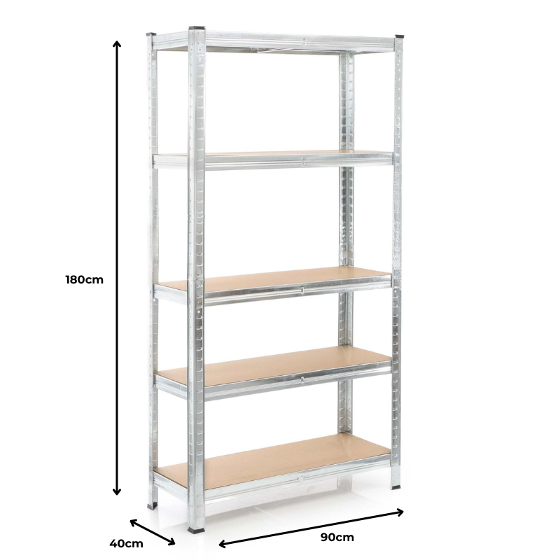 2x Schwerlastregal / Steckregal 180x90x40cm | 625kg Traglast