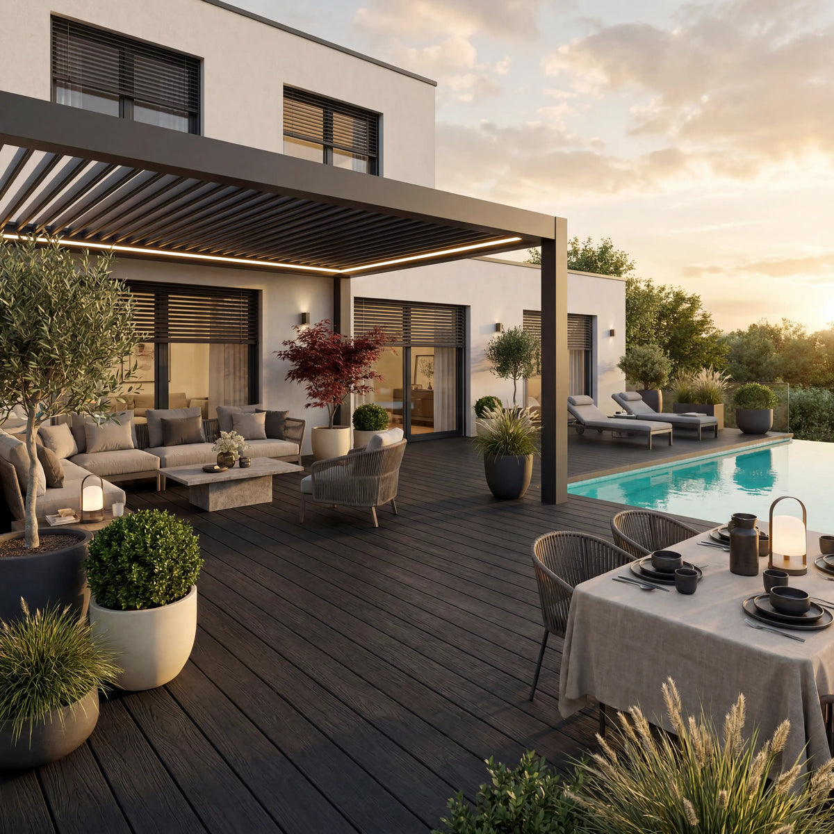 Terrassendielen Anthrazit