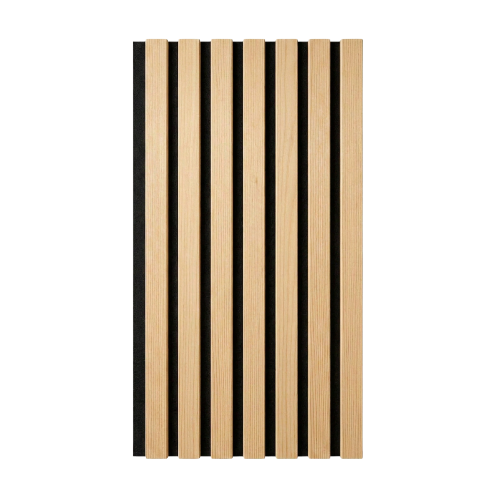 Akustikpaneel Premium Kiefer – Filz Schwarz 244 × 60 cm