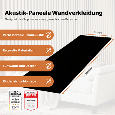 Wandverkleidung Akustikpaneel Comfort Walnuss