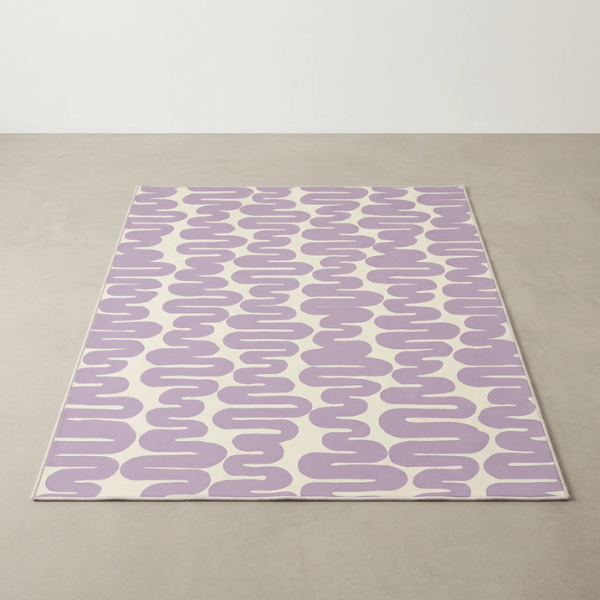 In- & Outdoor-Teppich Wavy Lilac waschbar