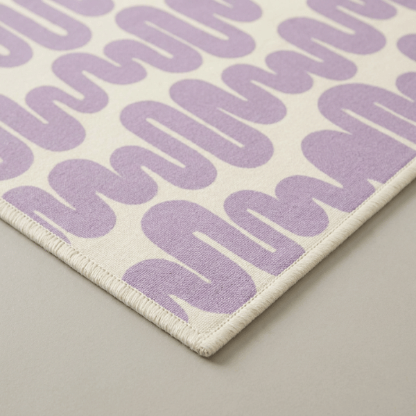 In- & Outdoor-Teppich Wavy Lilac waschbar