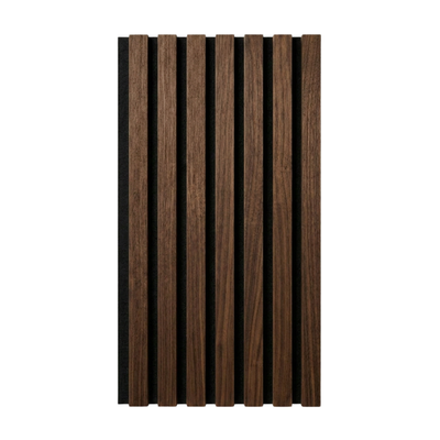 Akustikpaneel Premium Walnuss – Filz Schwarz 244 × 60 cm