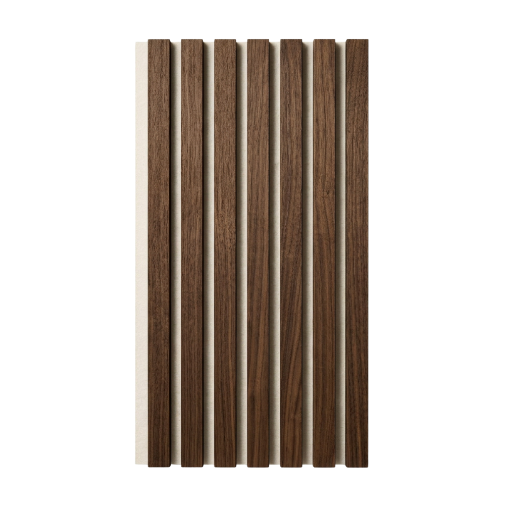 Akustikpaneel Premium Walnuss – Filz Beige 244 × 60 cm