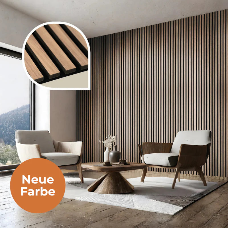 Akustikpaneel Eiche Geräuchert 240 x 60 cm inkl. LED Beleuchtung