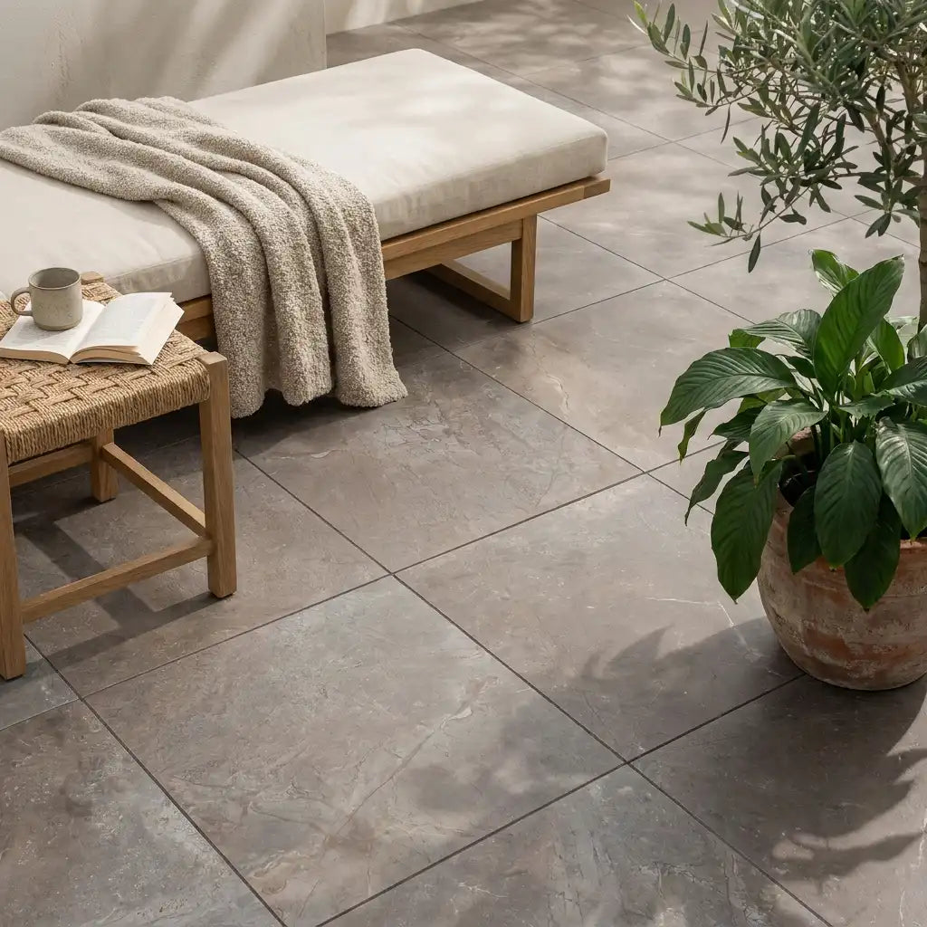 Komplettpaket Terrassenplatte Achat 60x60x2cm
