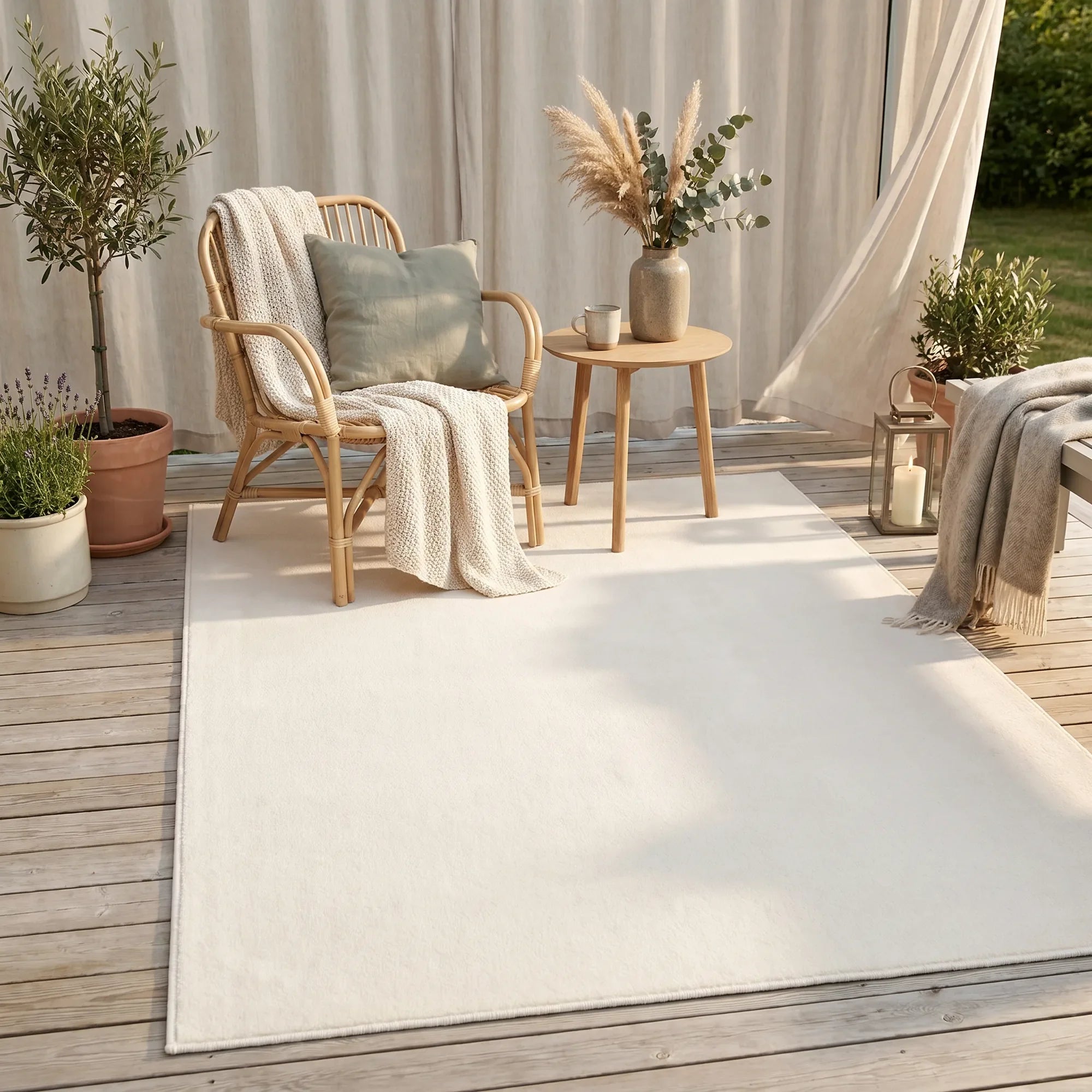 In- & Outdoor-Teppich Almond Beige waschbar