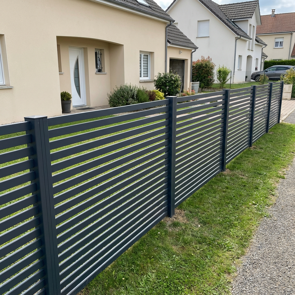Aluminium Sichtschutzzaun MARIO Schmal Anthrazit