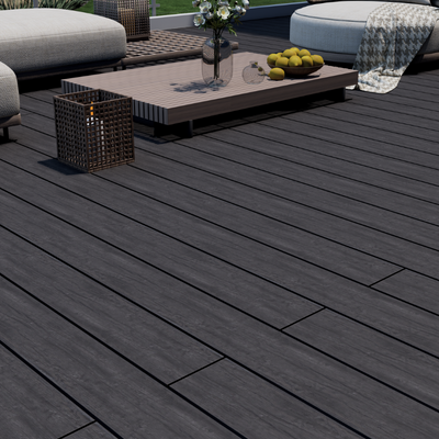 WPC Terrassendiele Massiv Antik Nero