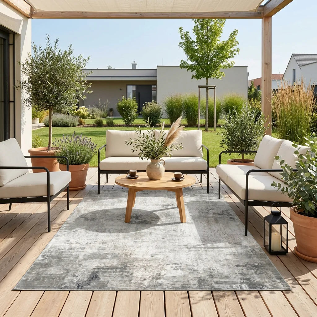 In- & Outdoor-Teppich Ash Grey waschbar