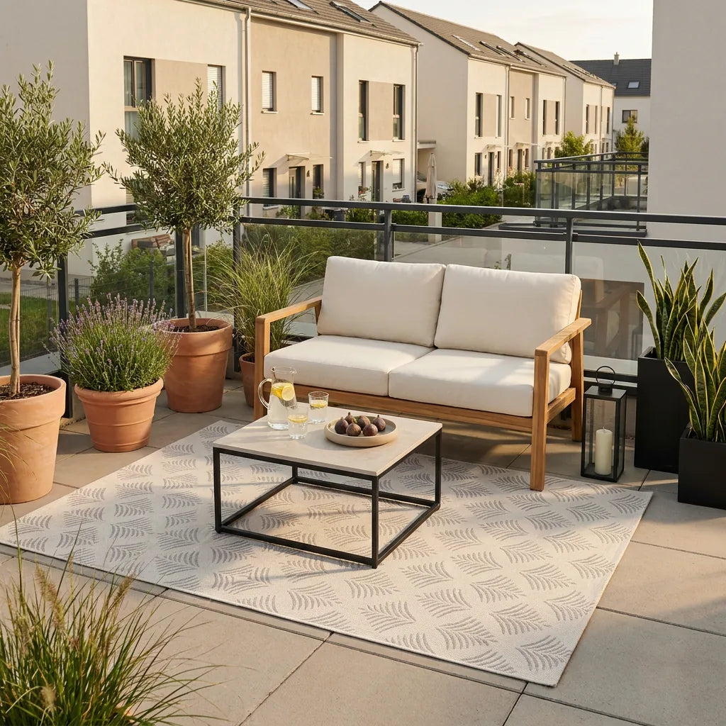 In- & Outdoor-Teppich Botanical Beige waschbar