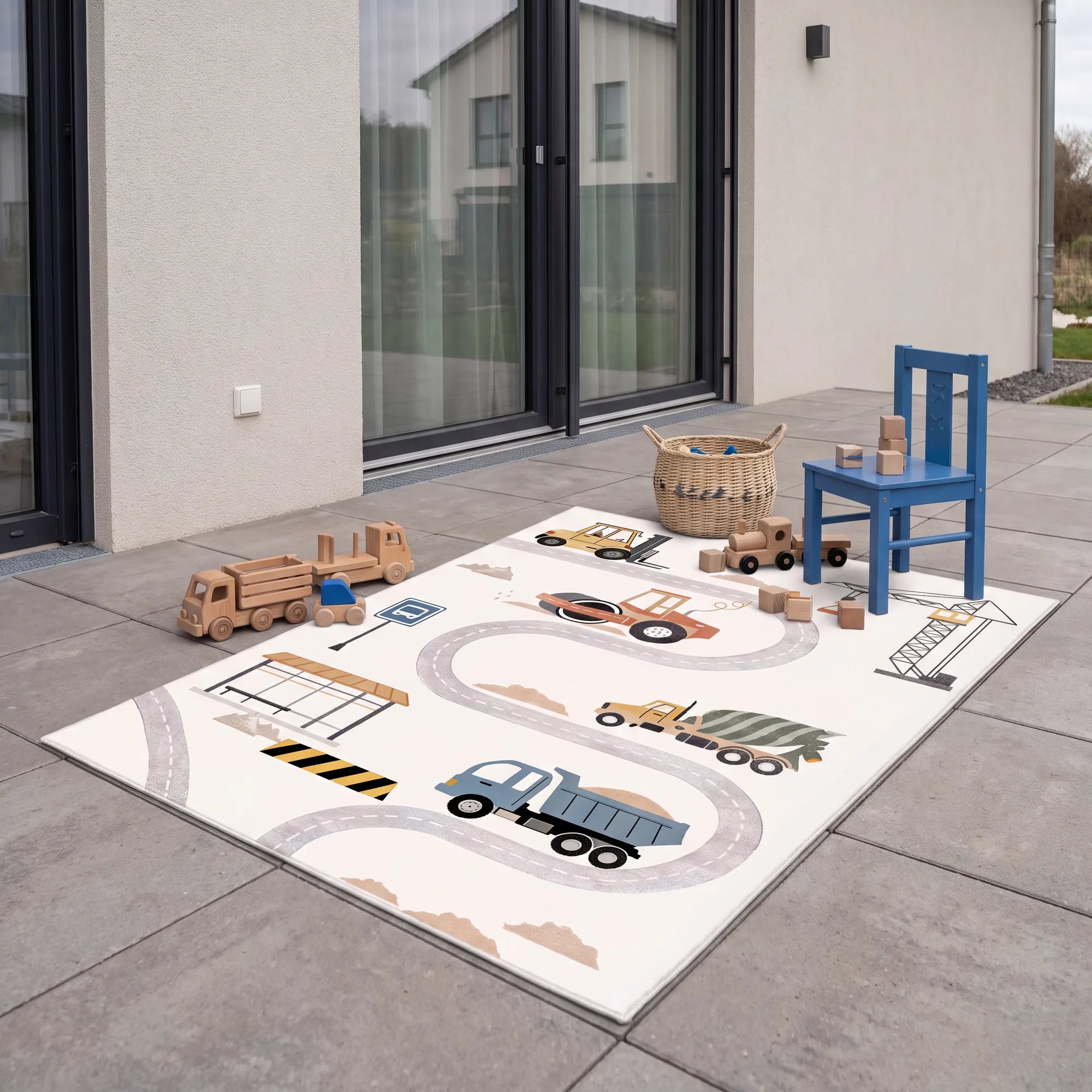 Kinderteppich Engineering Vehicle waschbar