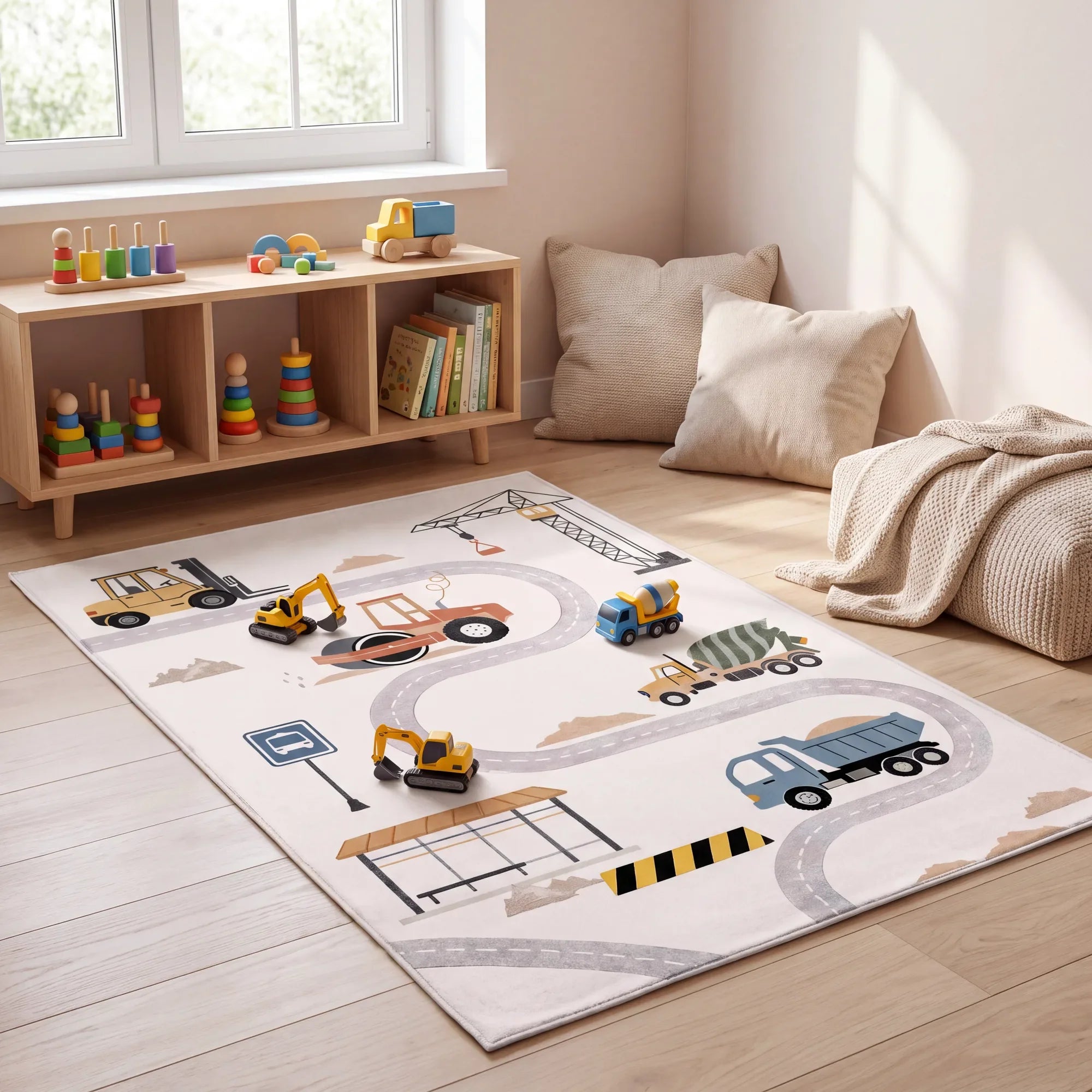 Kinderteppich Engineering Vehicle waschbar