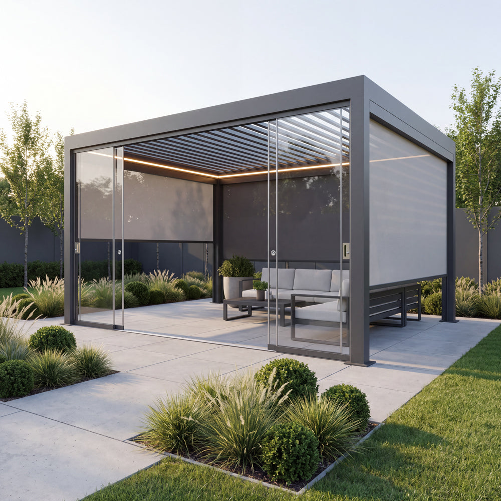 Glaswand-Element für SkyShade Pro – 4 m