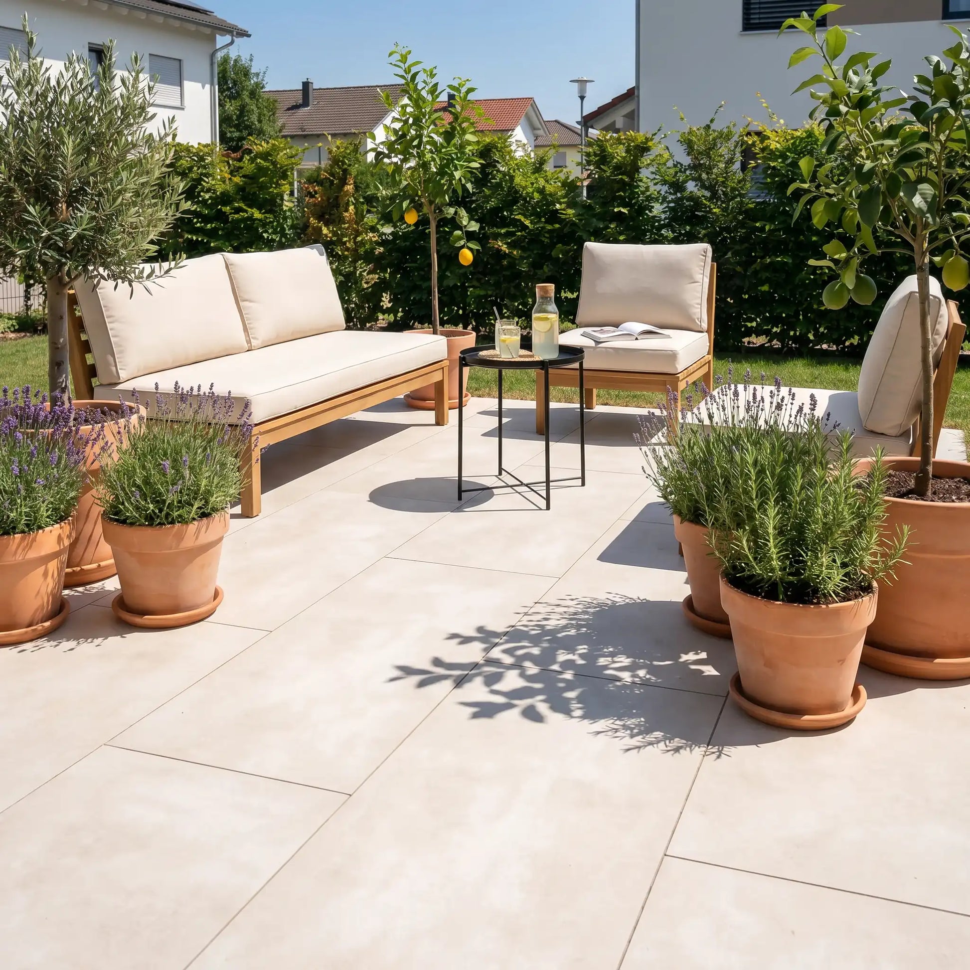 Komplettpaket Terrassenplatte Grande Light 120x60x2cm