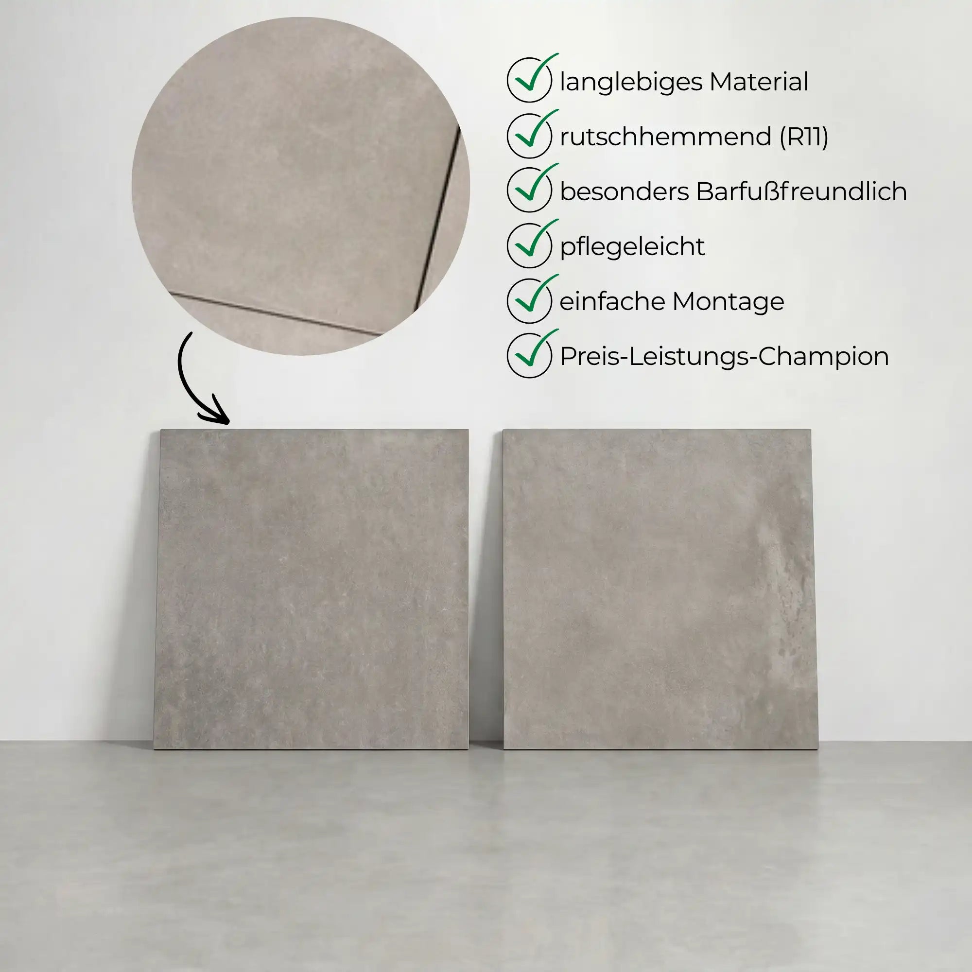 Terrassenplatte Grey 60x60x2cm