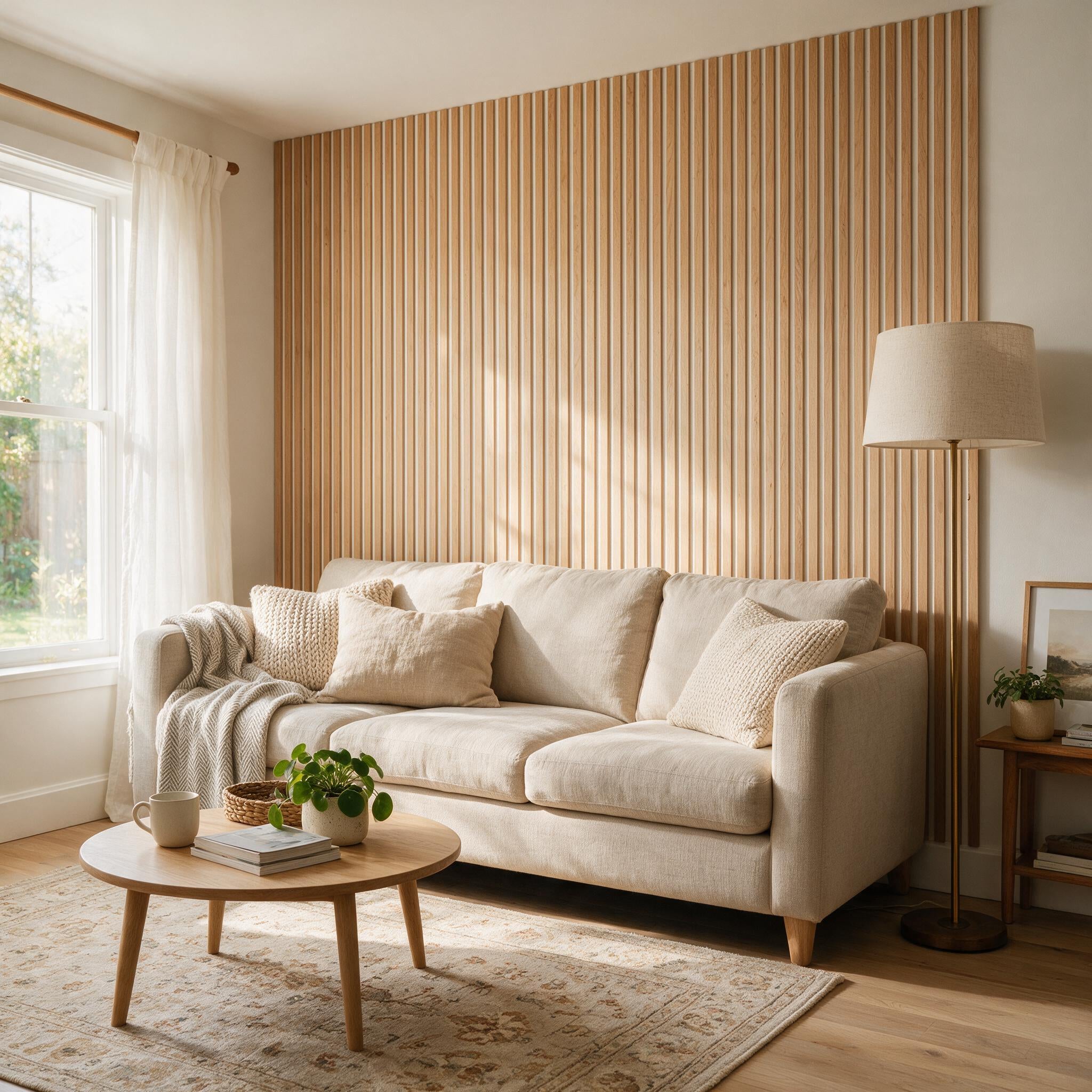 Akustikpaneel Premium Kiefer – Filz Beige 244 × 60 cm