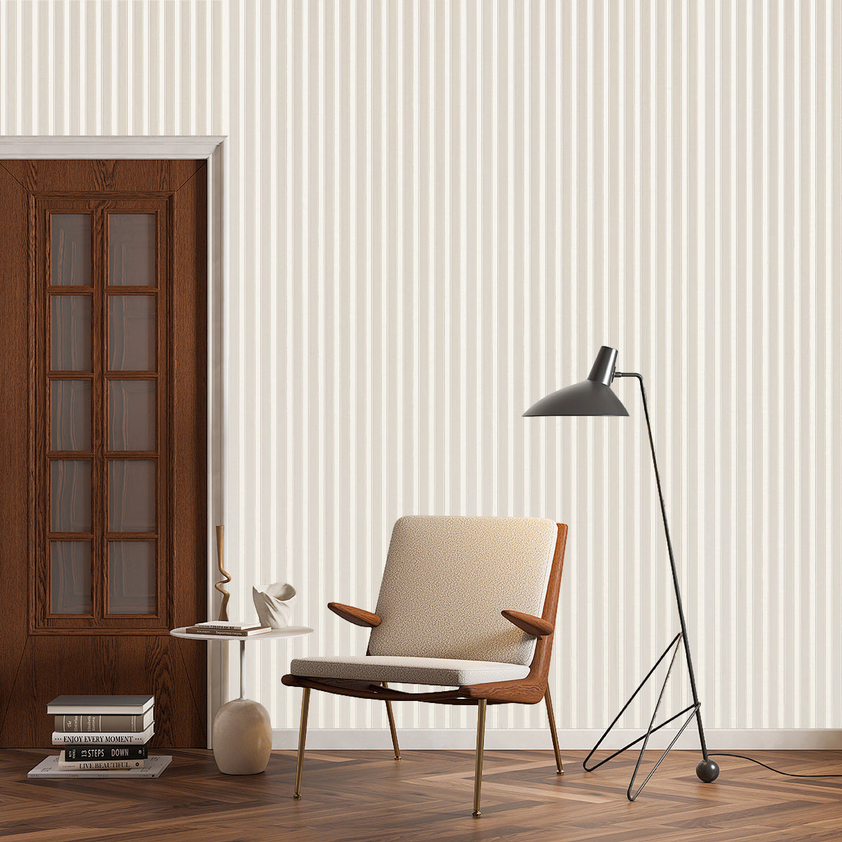 Akustikpaneel Premium Kiesel – Filz Beige 244 × 60 cm