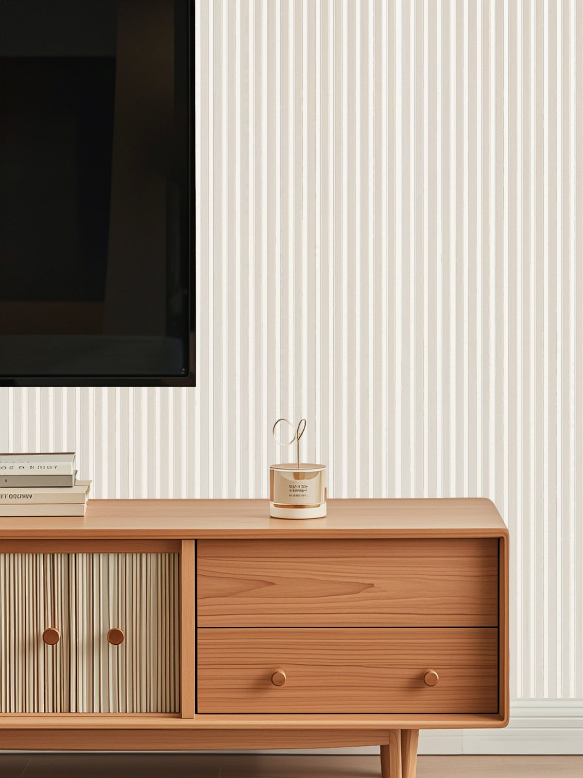 Akustikpaneel Premium Kiesel – Filz Beige 244 × 60 cm