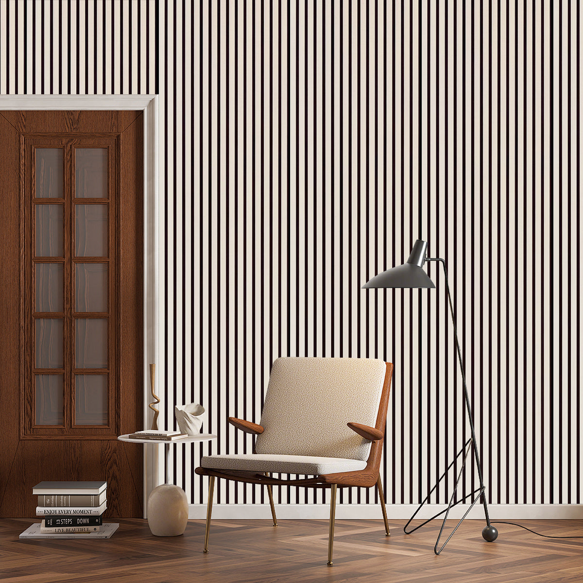 Akustikpaneel Premium Kiesel – Filz Schwarz 244 × 60 cm