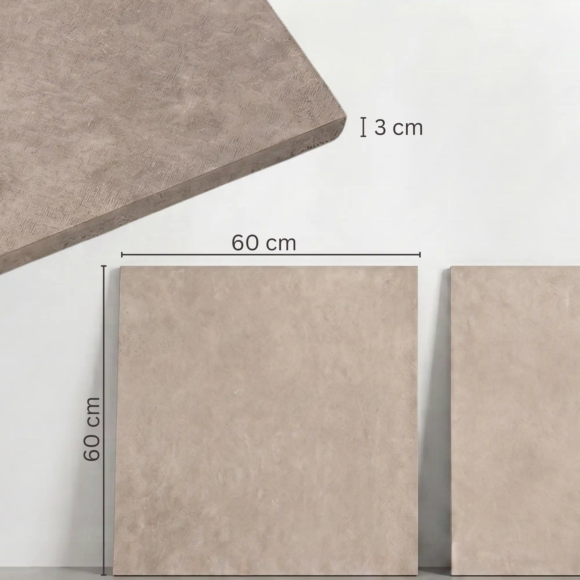 Extra Starke Terrassenplatte Light – 60×60×3 cm | Befahrbar & Hochbelastbar