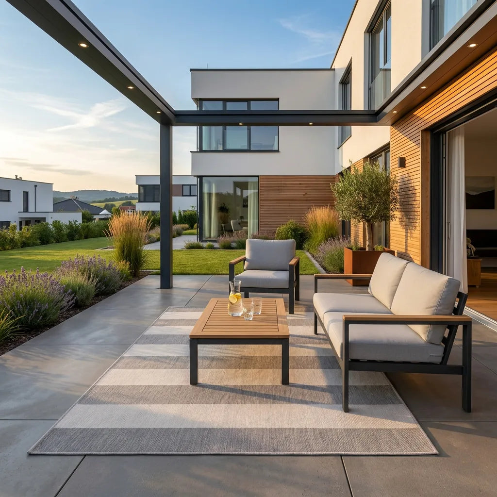 In- & Outdoor-Teppich Linear Grey waschbar