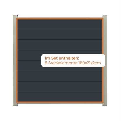 Aluminium Sichtschutzzaun MARIO Anthrazit