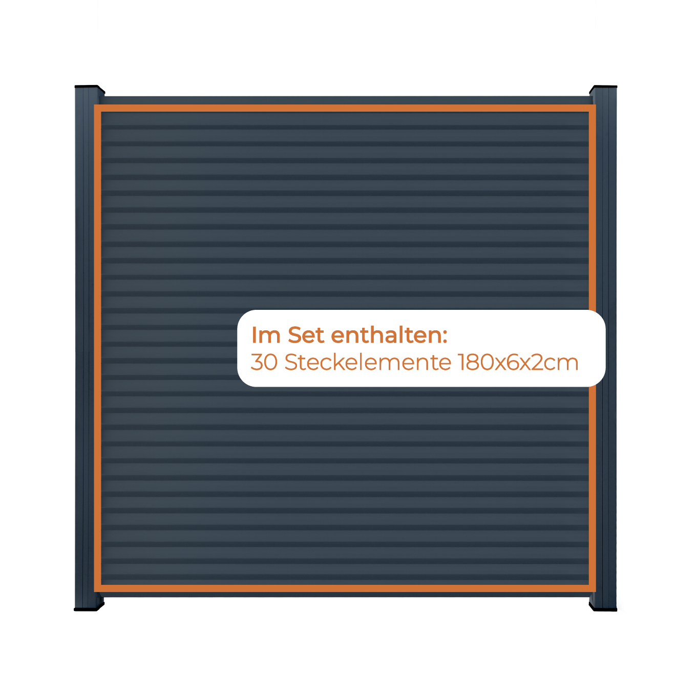 Aluminium Sichtschutzzaun Rhombus MARIO Anthrazit