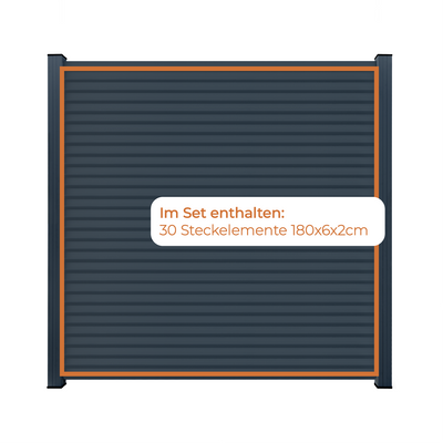 Aluminium Sichtschutzzaun Rhombus MARIO Anthrazit