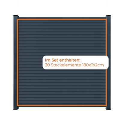 Aluminium Sichtschutzzaun Rhombus MARIO Anthrazit