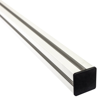 ModuLine Alu-Pfosten Seidengrau 80 x 80 inkl. Kappe und Abdeckprofil