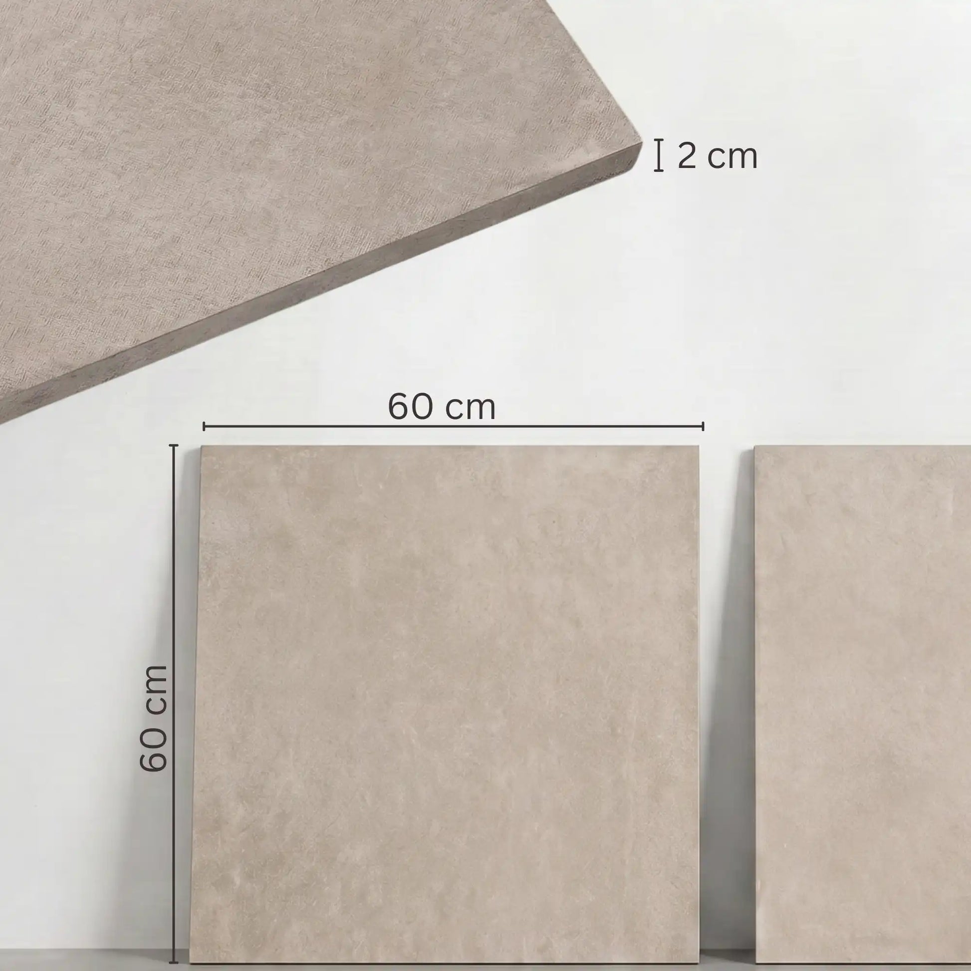 Komplettpaket Terrassenplatte Natural 60x60x2cm