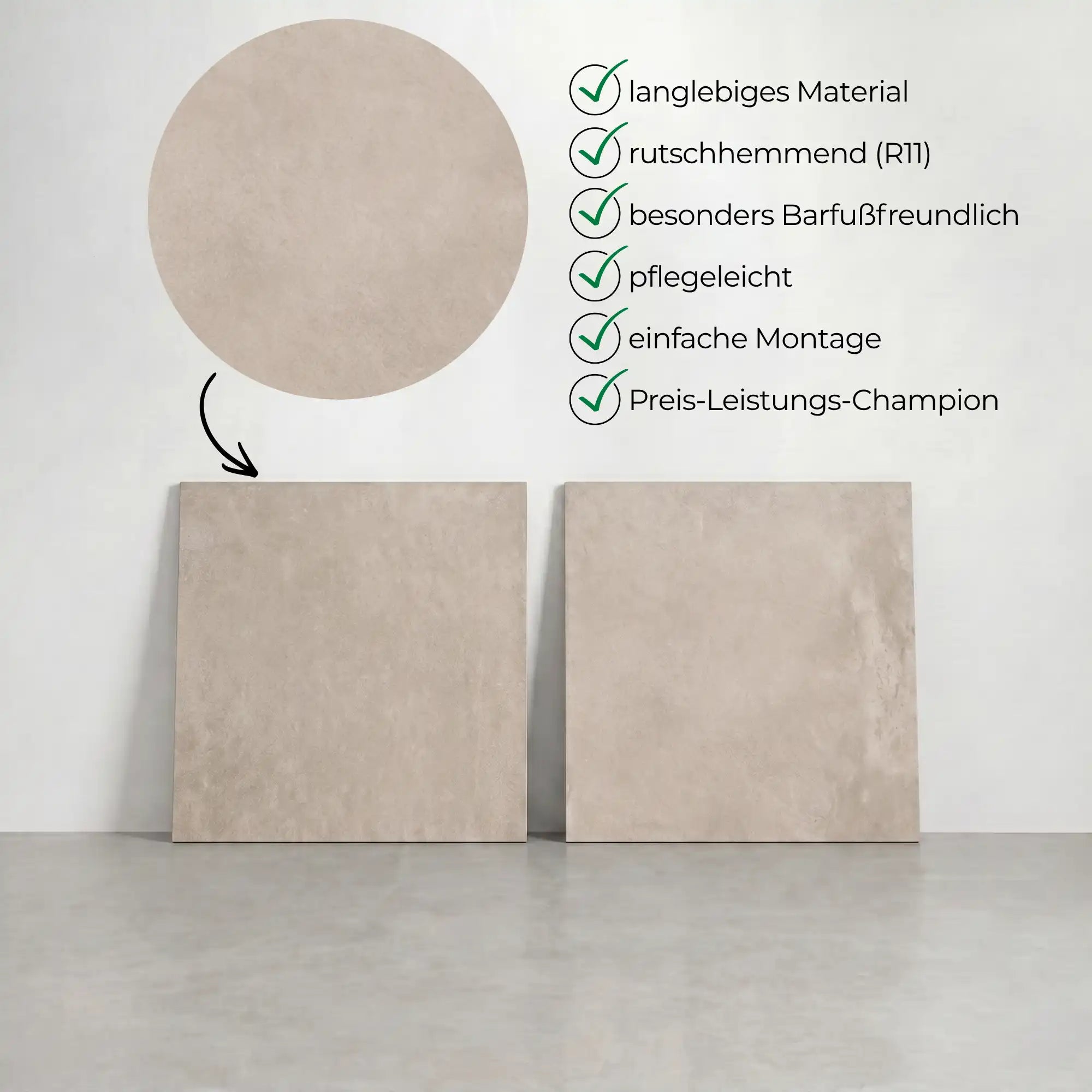 Terrassenplatte Natural 60x60x2cm