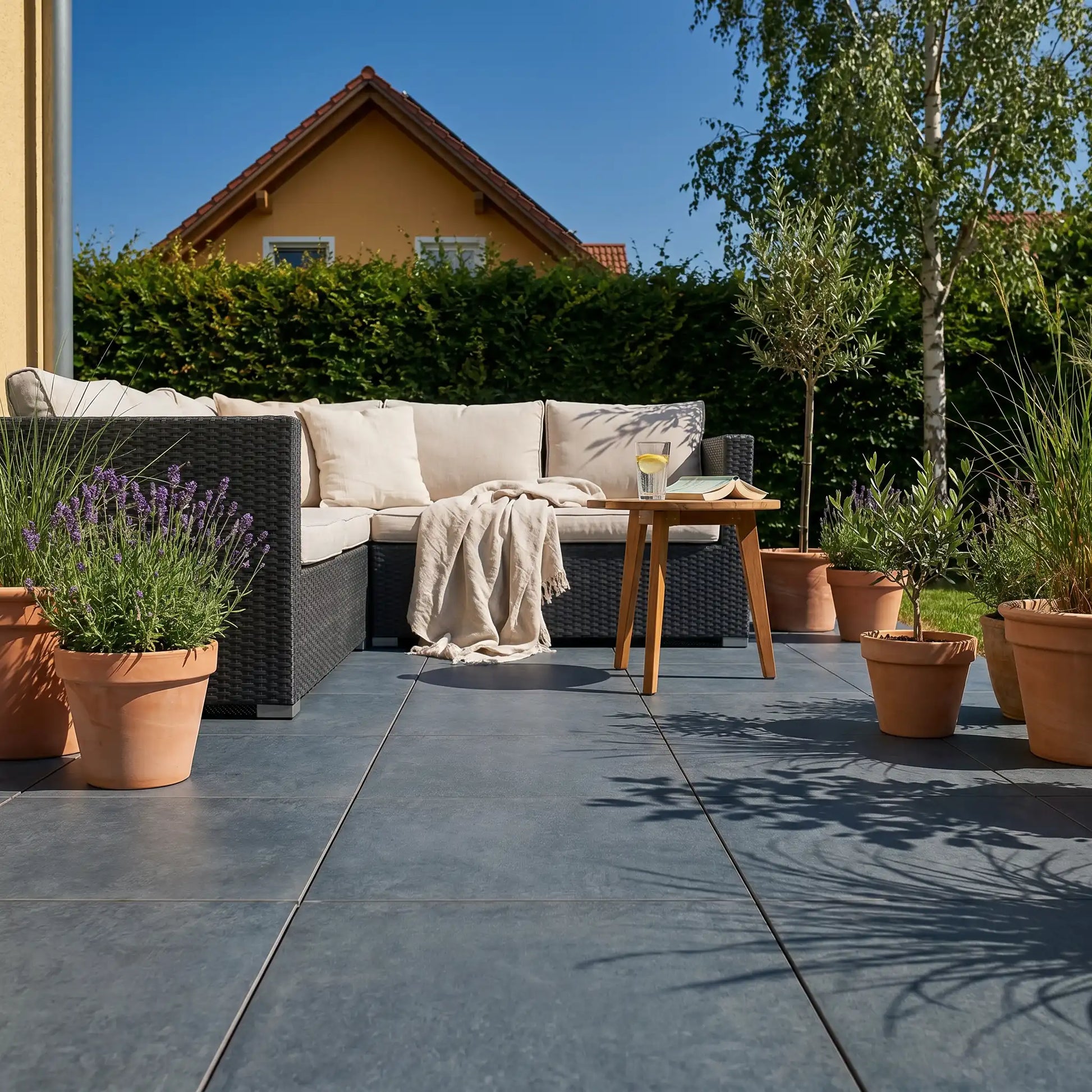 Terrassenplatte Nero 60x60x2cm