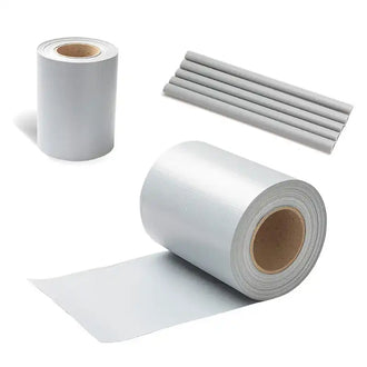 PVC Sichtschutzstreifen für Doppelstabmattenzäune Grau 35lfm