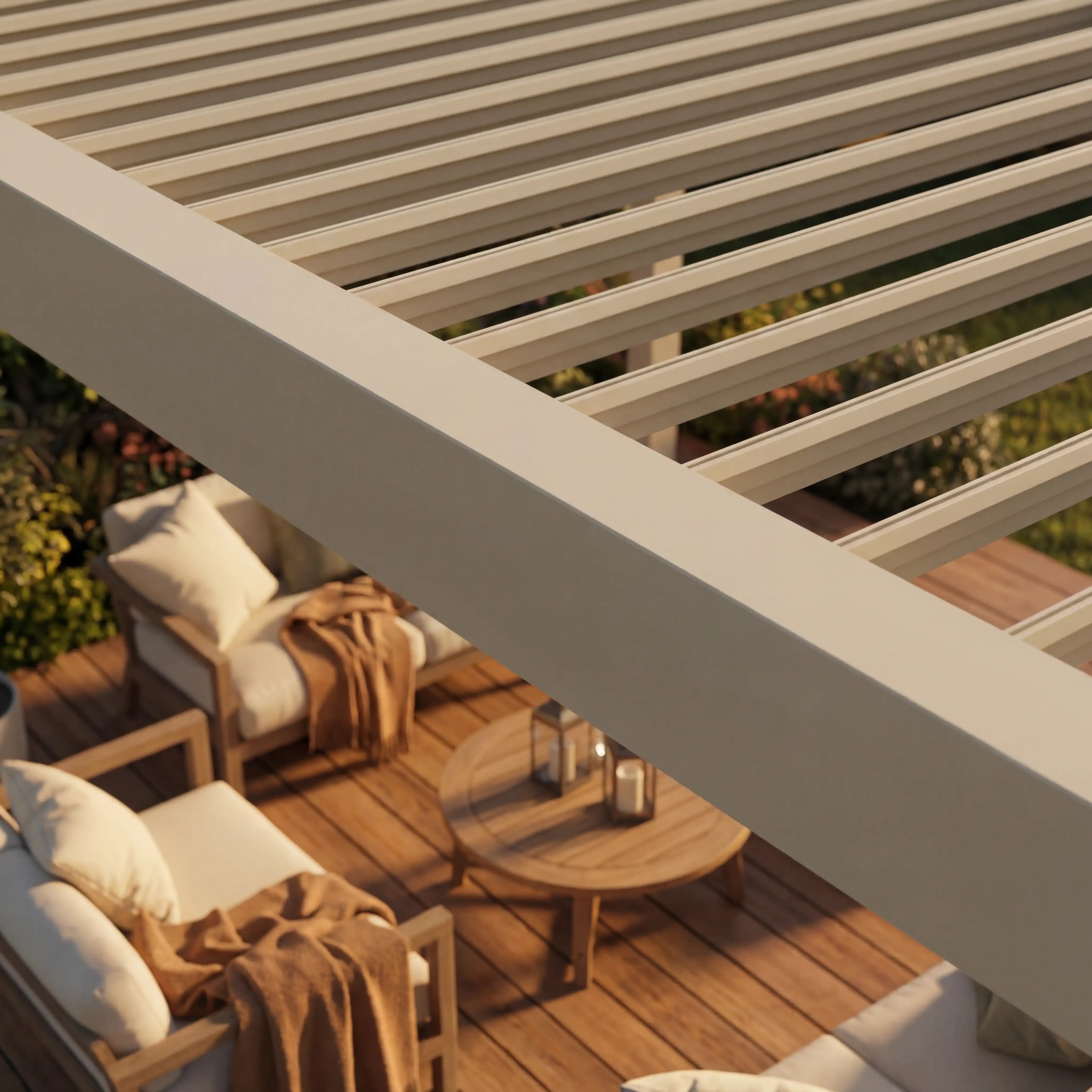 Pergola Seidengrau Ansicht 3