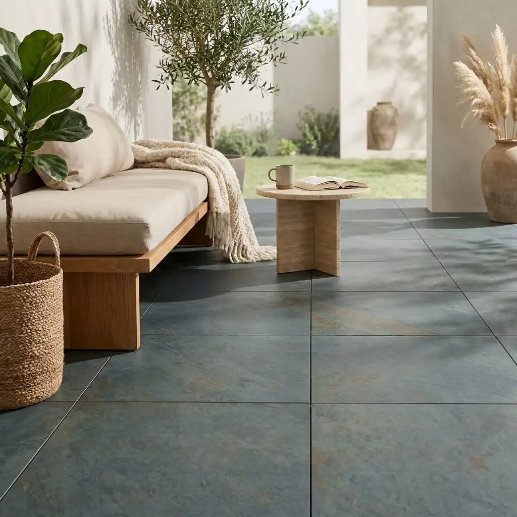 Komplettpaket Terrassenplatte Rustikal 60x60x2cm
