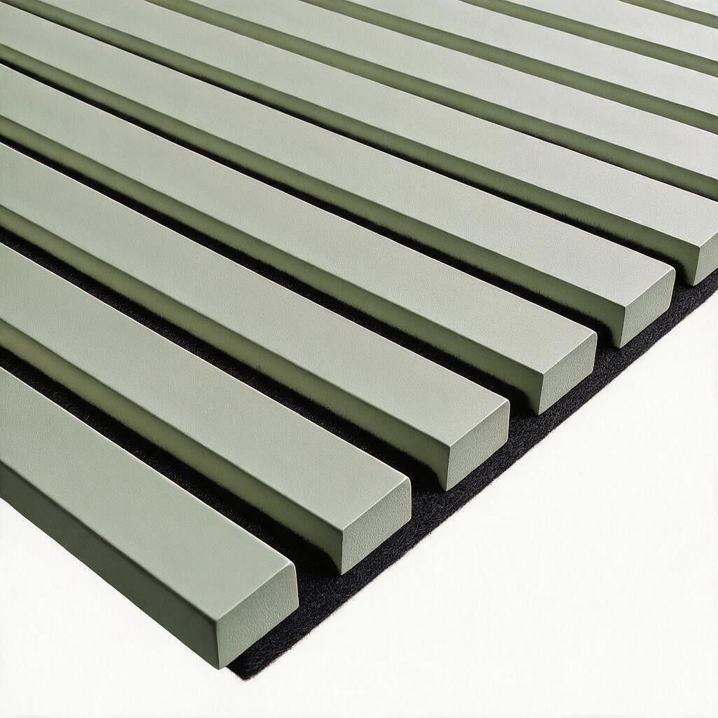 Akustikpaneel Premium Salbei – Filz Schwarz 244 × 60 cm