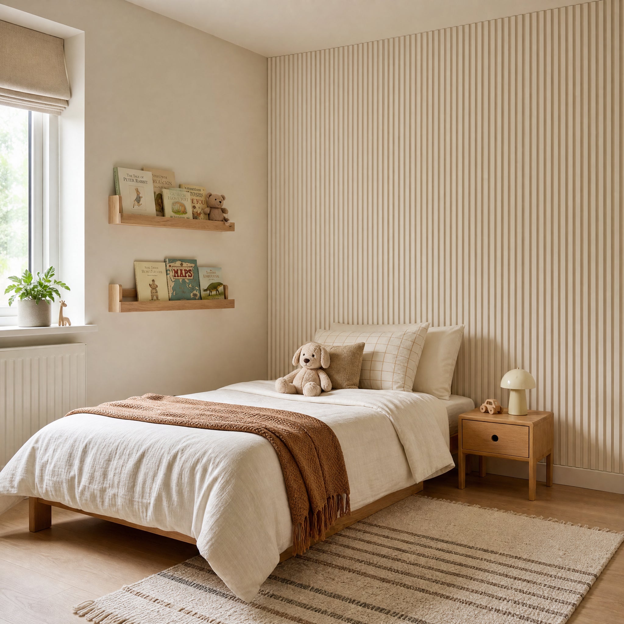 Akustikpaneel Premium Sand – Filz Beige 244 × 60 cm