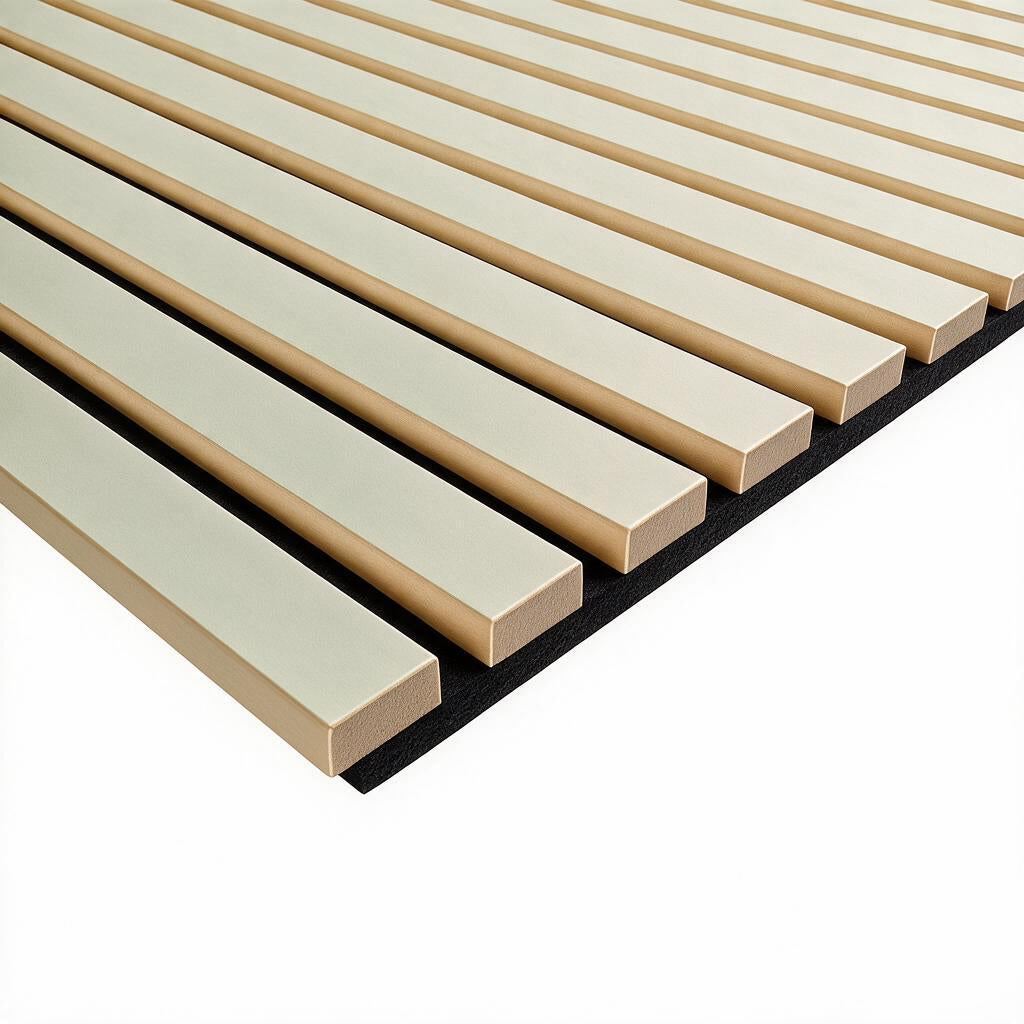 Akustikpaneel Premium Sand – Filz Schwarz 244 × 60 cm