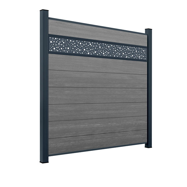 WPC Sichtschutzzaun ENZO Basalt - Style Anthrazit