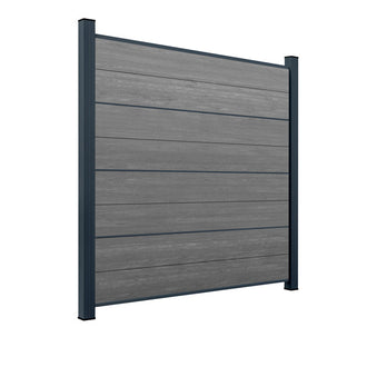WPC Sichtschutzzaun ENZO Basalt - Design Anthrazit