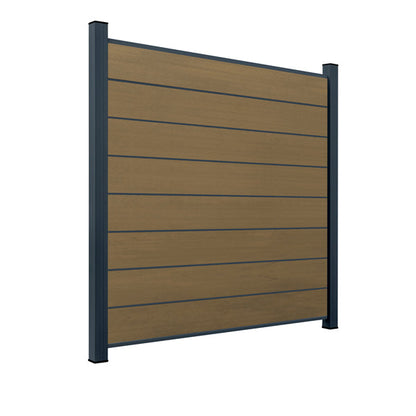 WPC Sichtschutzzaun ENZO Muskat - Design Anthrazit