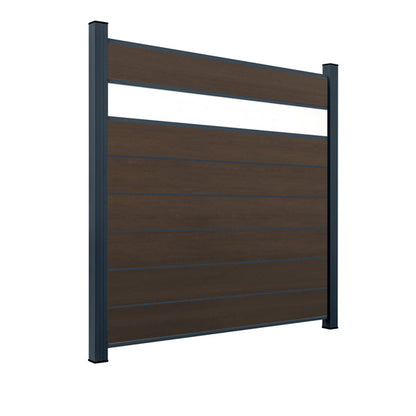 WPC Sichtschutzzaun ENZO Natur - Style Anthrazit