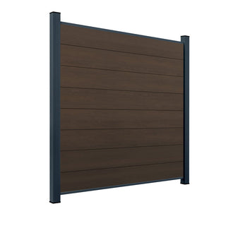 WPC Sichtschutzzaun ENZO Natur - Standard Anthrazit