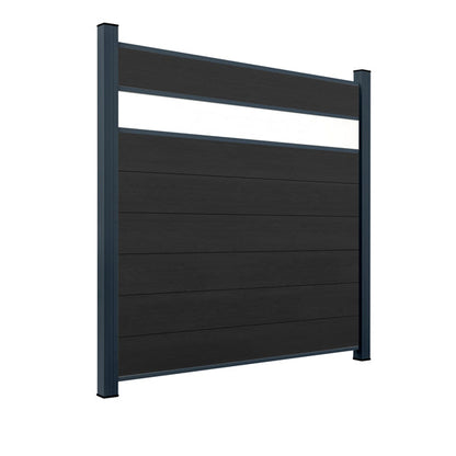 WPC Sichtschutzzaun ENZO Nero - Style Anthrazit
