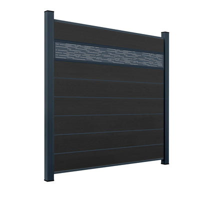 WPC Sichtschutzzaun ENZO Nero - Style Anthrazit