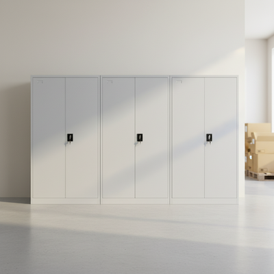 3er Set Stahlschrank XL 195 x 90 x 45 cm