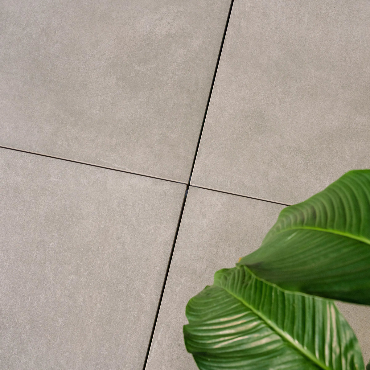Feinsteinzeug-Terrassenplatte Grey 60×60×2 cm