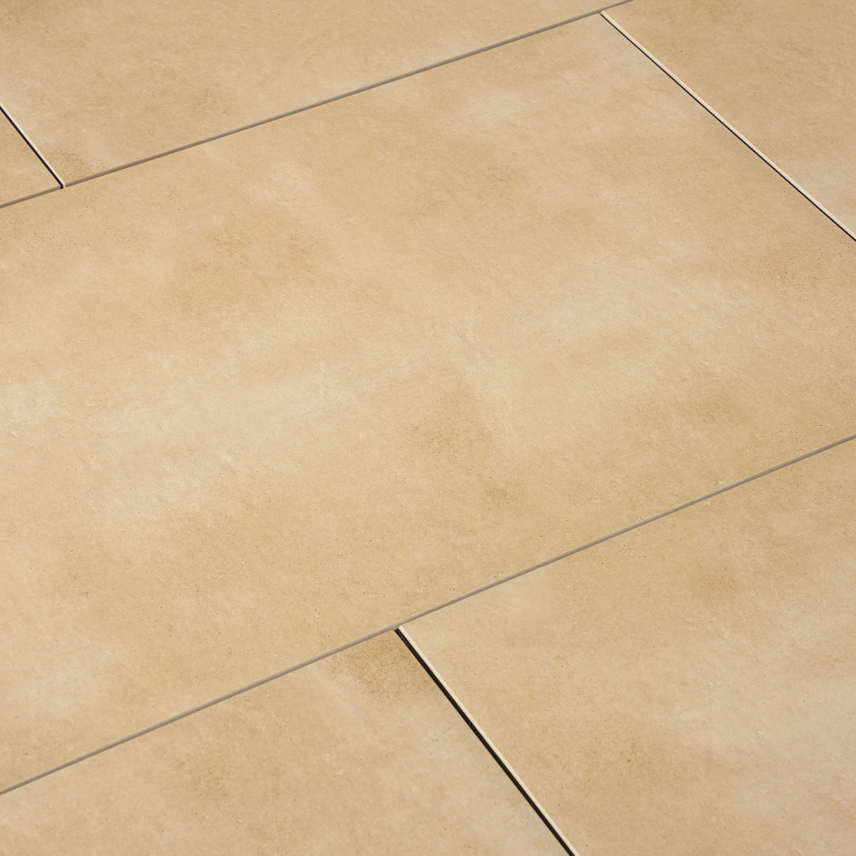 Feinsteinzeug-Terrassenplatte Grande Cream 120×60×2 cm